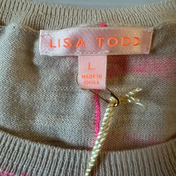 LISA TODD SS53 SWEATER NWT Large - Picture 6 of 6